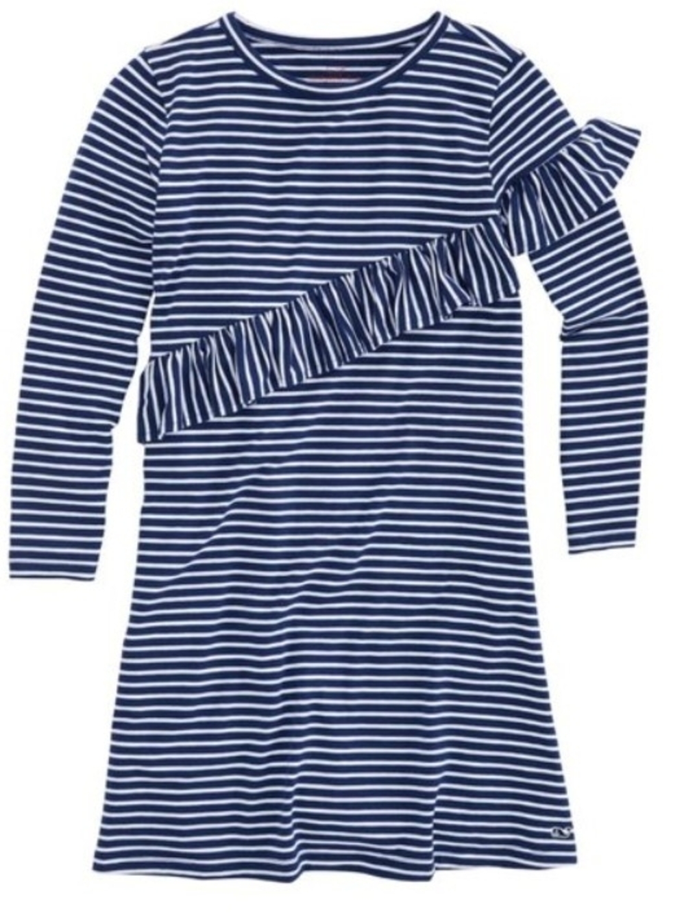 Vineyard Vines Navy and White Striped Ruffle Kids Dress 🐋 💙